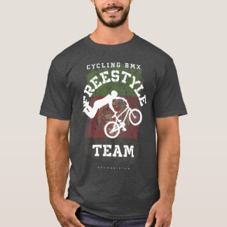 BMX Freestyle Bike Afghanistan Flag Biking Cycling T-Shirt