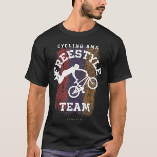 BMX Freestyle Bike Armenia Flag Biking Cycling BMX T-Shirt