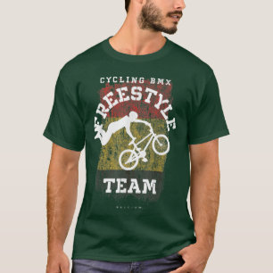 BMX Freestyle Bike Belgium Flag Biking Cycling BMX T-Shirt