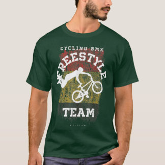 BMX Freestyle Bike Belgium Flag Biking Cycling BMX T-Shirt