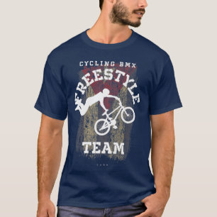 BMX Freestyle Bike Cuba Flag Biking Cycling BMX T-Shirt