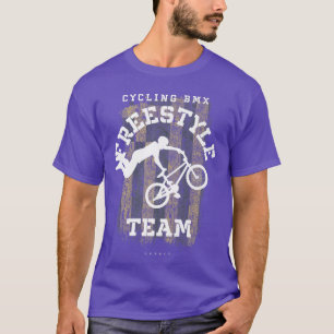 BMX Freestyle Bike Greece Flag Biking Cycling BMX T-Shirt