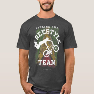 BMX Freestyle Bike Guyana Flag Biking Cycling BMX T-Shirt