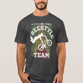 BMX Freestyle Bike Guyana Flag Biking Cycling BMX  T-Shirt