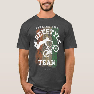 BMX Freestyle Bike India Flag Biking Cycling BMX T-Shirt