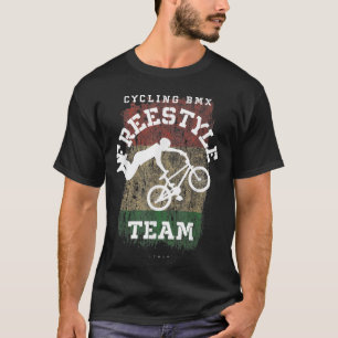 BMX Freestyle Bike Italy Flag Biking Cycling BMX  T-Shirt