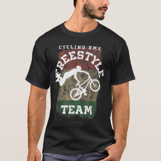 BMX Freestyle Bike Italy Flag Biking Cycling BMX T-Shirt