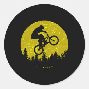 Bmx Freestyle Racing Love Bicycle Mountain Biking Classic Round Sticker