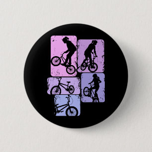 Bmx Girls Bike Stunt Children Performance 6 Cm Round Badge