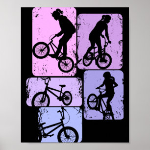 Bmx Girls Bike Stunt Children Performance Poster