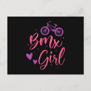 BMX Girls Extreme Sport Mountain Bike Biker Gift Postcard