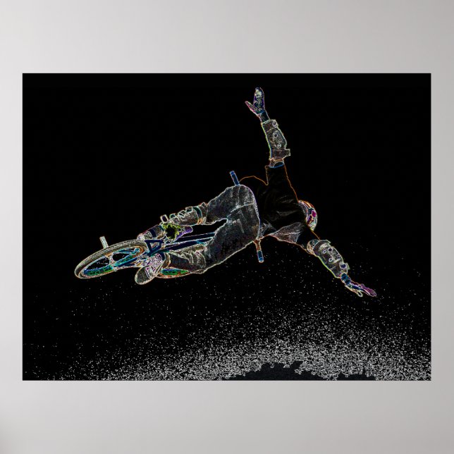 BMX Glow 2, Copyright Karen J Williams Poster (Front)