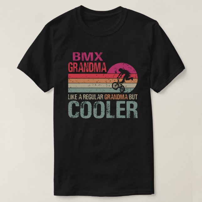 BMX Grandma Like A Regular Grandma But Cooler Vint T-Shirt (Design Front)