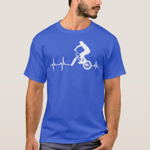 BMX Heartbeat Biker Cyclist Pulse Cycling T-Shirt
