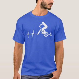 BMX Heartbeat Biker Cyclist Pulse Cycling T-Shirt