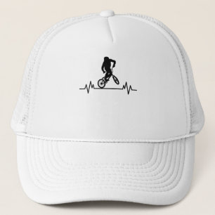 BMX Heartbeat Design Funny Rider Cycling Bike Gift Trucker Hat