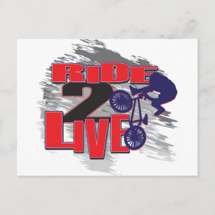 BMX Live to Ride Ride to Live Postcard