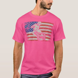 Bmx Lovers Bmx American Flag Bmx Riders T-Shirt
