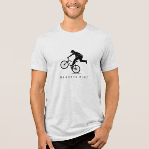 BMX Memento Mori Stoic Extreme Sports Silhouette Tri-Blend Shirt
