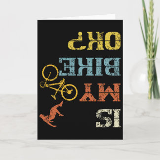 Bmx Mountain Biking Dirt Race Retro Biker Is My Bi Card