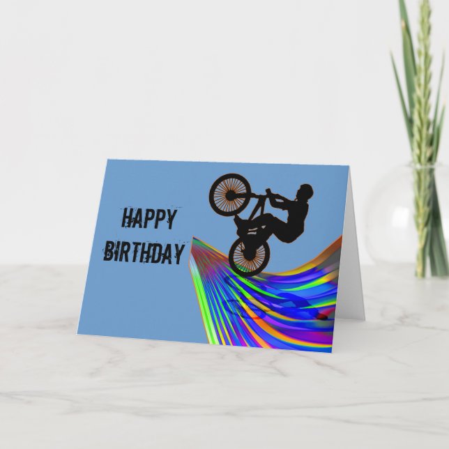 BMX on Rainbow Road Card (Front)