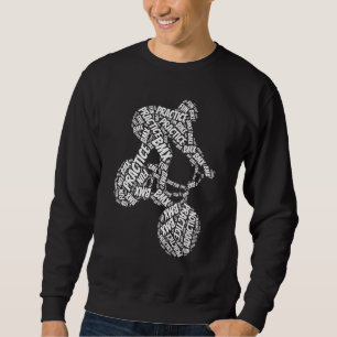 Bmx Practice Addiction Biker Bmx Rider Silhouette Sweatshirt
