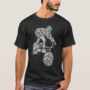 Bmx Practice Addiction Biker Bmx Rider Silhouette T-Shirt