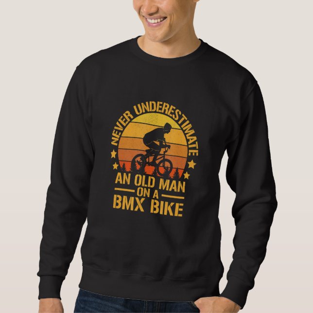 BMX Racing Cyclocross Race Cycling  Cool Bike Girl Sweatshirt (Front)