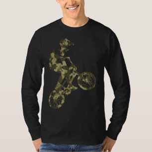 BMX Racing Extreme sports Bike Rider camouflage de T-Shirt