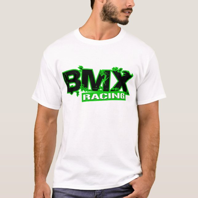 BMX RACING GREEN T-Shirt (Front)