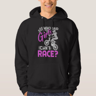 Bmx Racing Riding For Girls Dirt Bike Hoodie