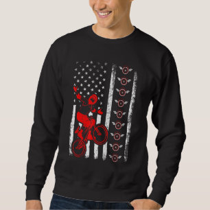 Bmx Retro American Flag Bmx 4th Of July Sweatshirt