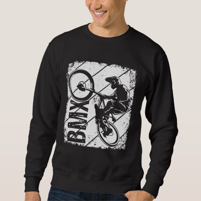 BMX Retro Vintage Bike Freestyle Biker Fan Sweatshirt (Front)