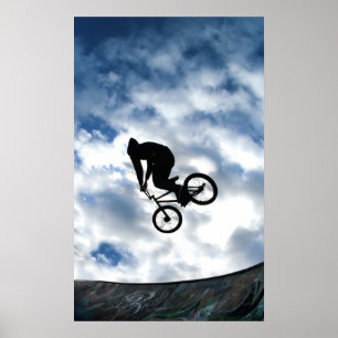 BMX rider at Devonshire Green, Sheffield Poster