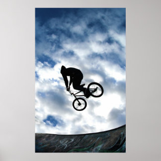 BMX rider at Devonshire Green, Sheffield Poster