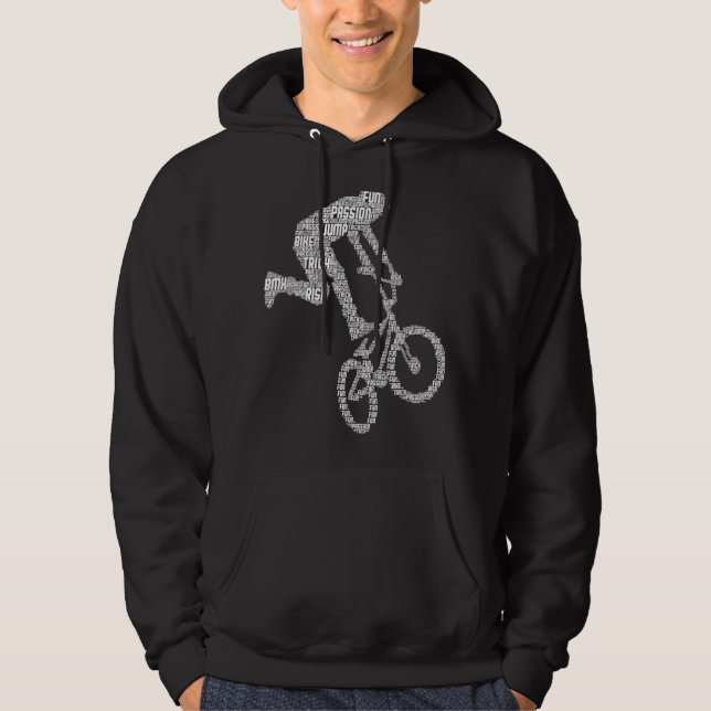 Bmx Rider Bike Bicycle Stunt Racing Boys Kids Hoodie (Front)