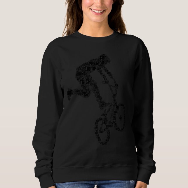Bmx Rider Bike Bicycle Stunt Racing Boys Kids Sweatshirt (Front)