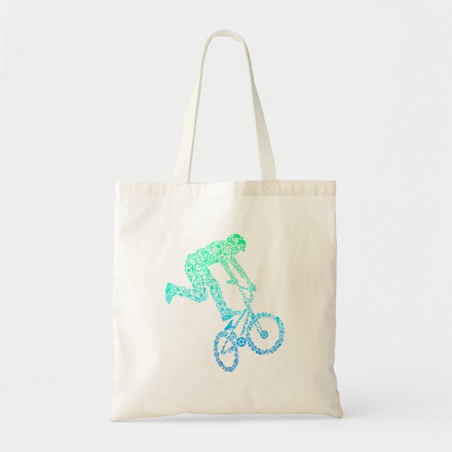 Bmx Rider Bike Bicycle Stunt Racing Kids Boys Tote Bag (Front)