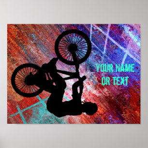 BMX Rusty Grunge Customise Poster