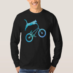 Bmx Stunt Cat Mountain Bike Dirt Bike Funny Cat T-Shirt