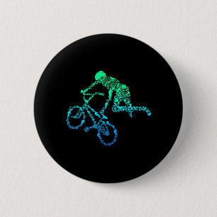 Bmx Stunt Dirt Bike Freestyle Driver Gift 6 Cm Round Badge