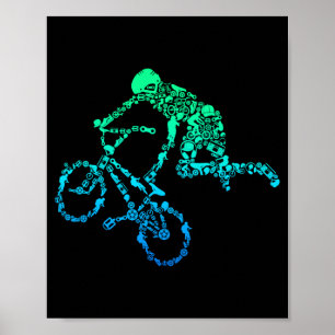 Bmx Stunt Dirt Bike Style Driver Gift Performance Poster