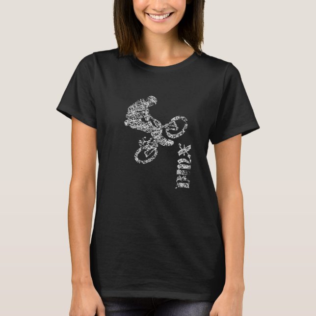 BMX Stunt Driver Bicycle Fans Bike Freestyle  12 T-Shirt (Front)