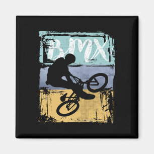 BMX Tee - Vintage Retro BMX Bike Rider Magnet