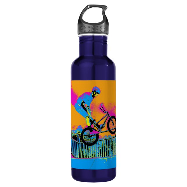 BMX Trickster - BMX Trick Bike  710 Ml Water Bottle (Front)