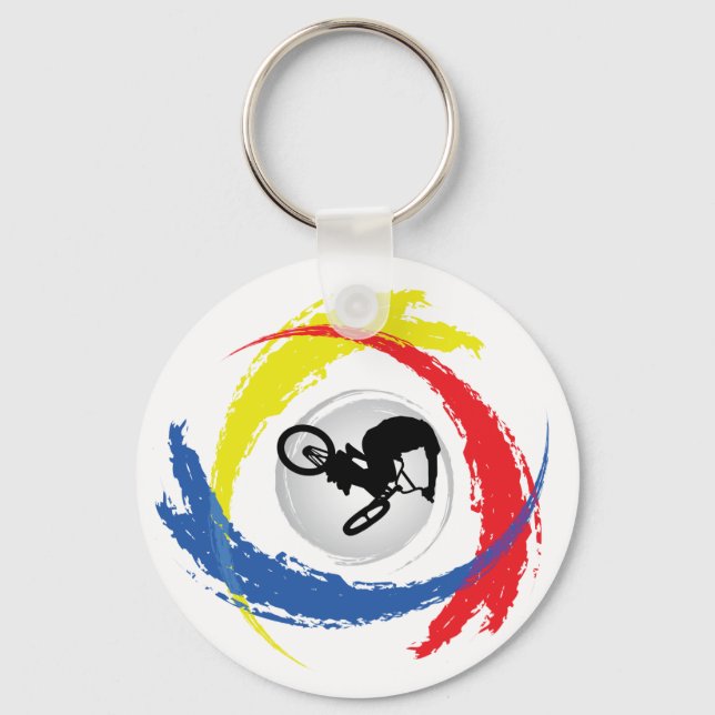 BMX Tricolor Emblem Key Ring (Front)