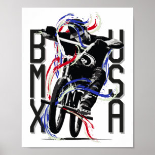 BMX USA America Bmx Poster