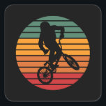 BMX Vintage Freestyle Sport Cycling Fun Bike Gift Square Sticker<br><div class="desc">Perfect stylish BMX bike for BMX,  cyclists,  freestyle,  bicycle and sports fans. Ideal for cycling as a sporty biker outfit,  BMX motifs or BMX children's design for cycling with the bike for downhill and tricks for hobby and leisure</div>
