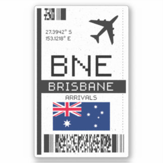 BNE Brisbane Boarding Pass - Australia Travel