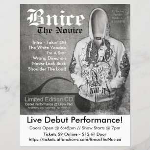 Bnice Debut Fliers Flyer